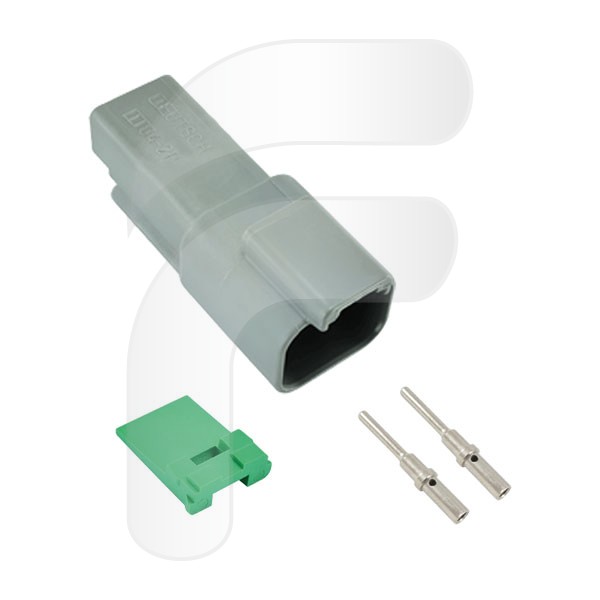 DT CONNECTOR 2 MALE TERMINALS SECTION 0.5/1.5 MM2